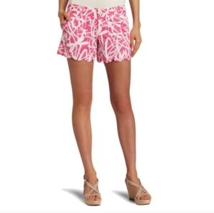 Lilly Pulitzer Pink and White High Waist Scallop Shorts